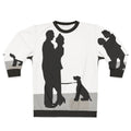 The Thin Man Vintage Sweatshirt with Black and White Silhouette of Nick and Nora Charles