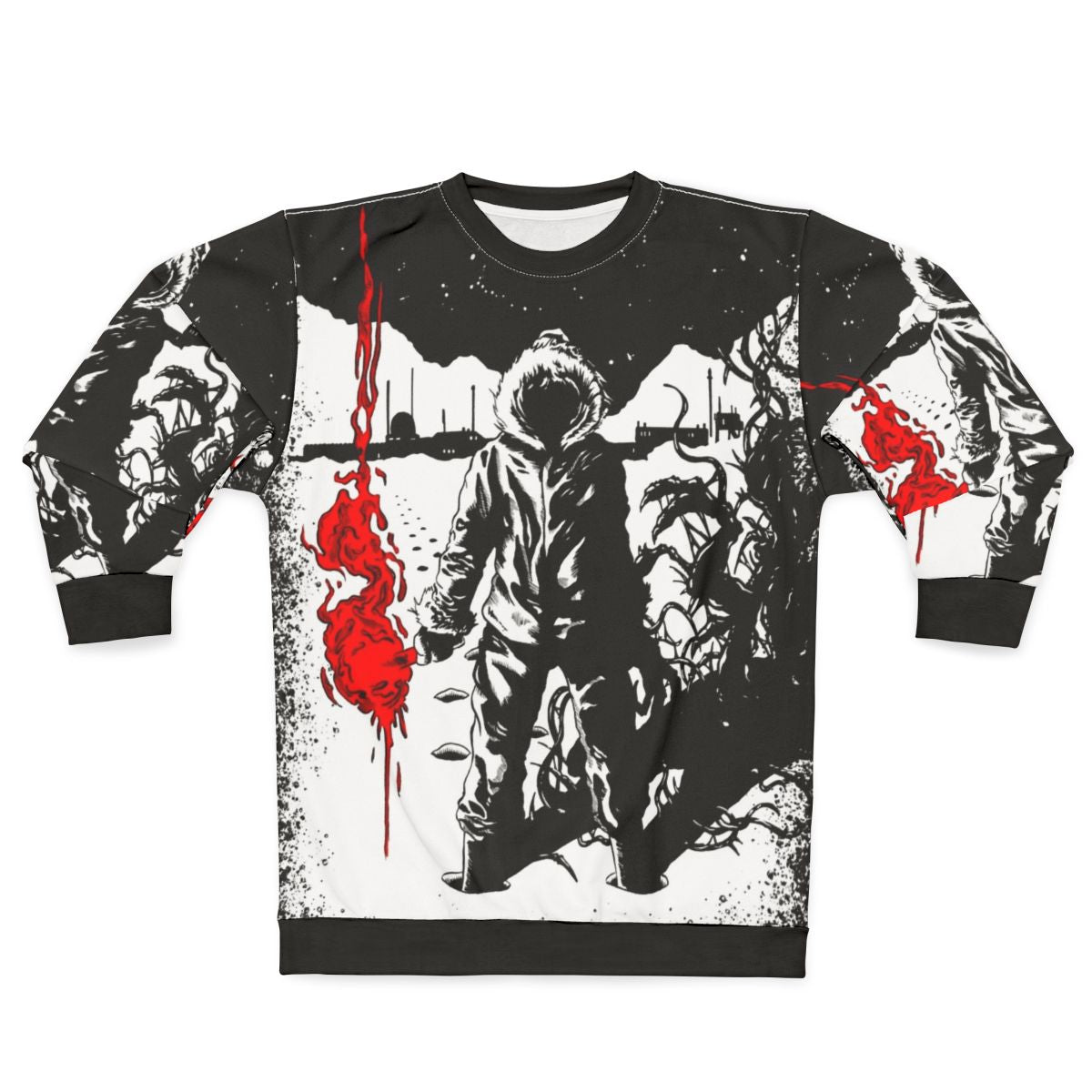 "The Thing" horror movie inspired flare sweatshirt