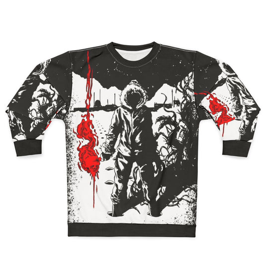 "The Thing" horror movie inspired flare sweatshirt