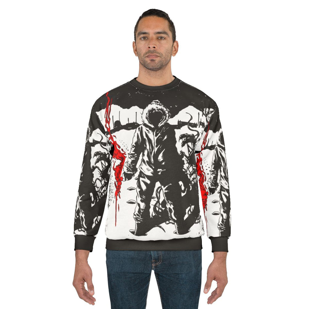 "The Thing" horror movie inspired flare sweatshirt