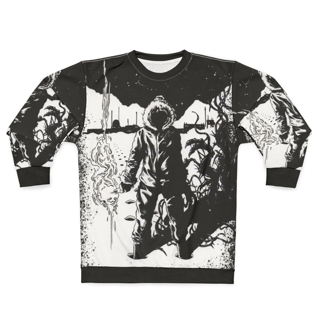 The Thing Sweatshirt featuring the iconic logo from the classic 80s horror movie