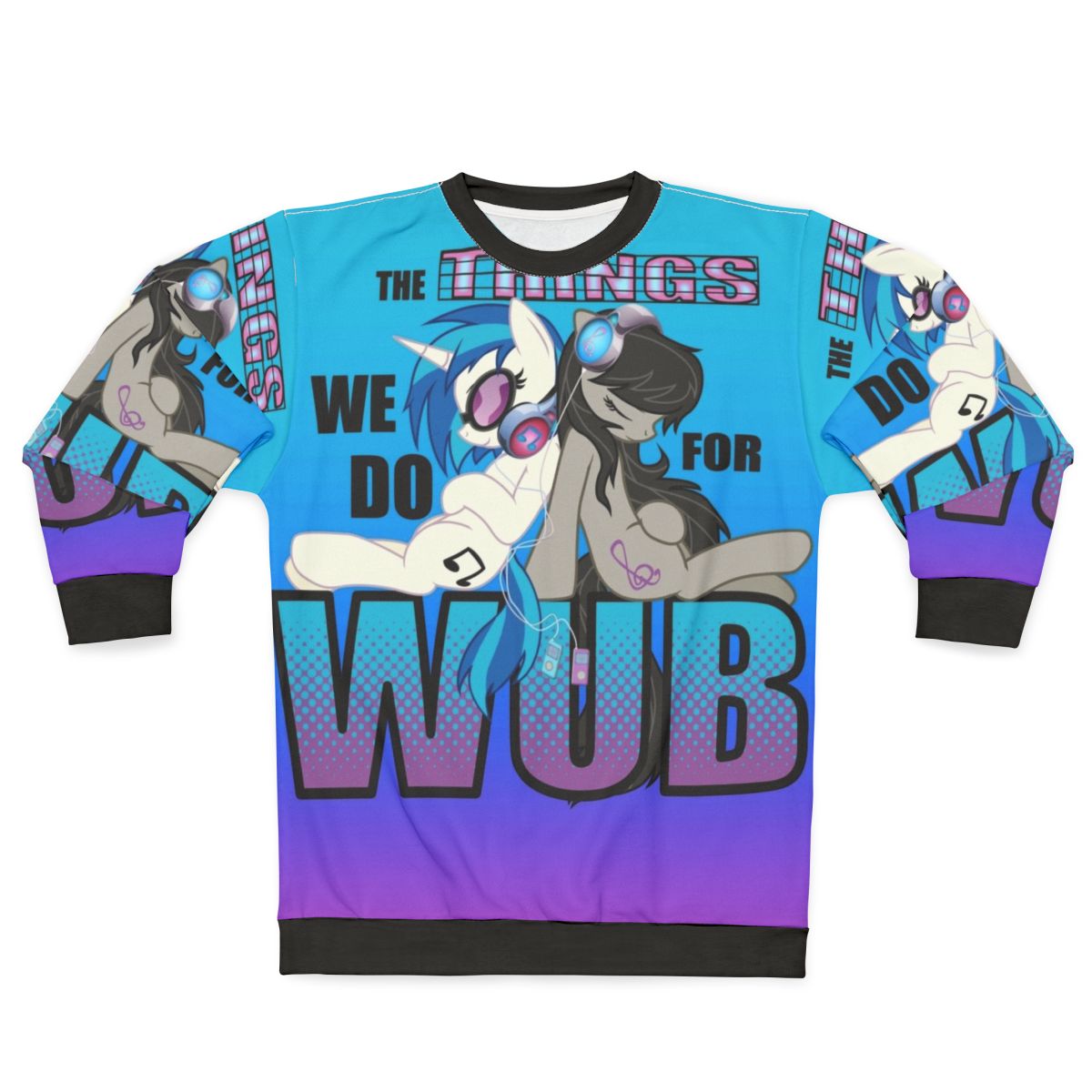 Octavia Vinyl Scratch DJ inspired My Little Pony Friendship is Magic sweatshirt