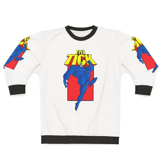 The Tick 90s Cartoon Superhero Blue Sweatshirt