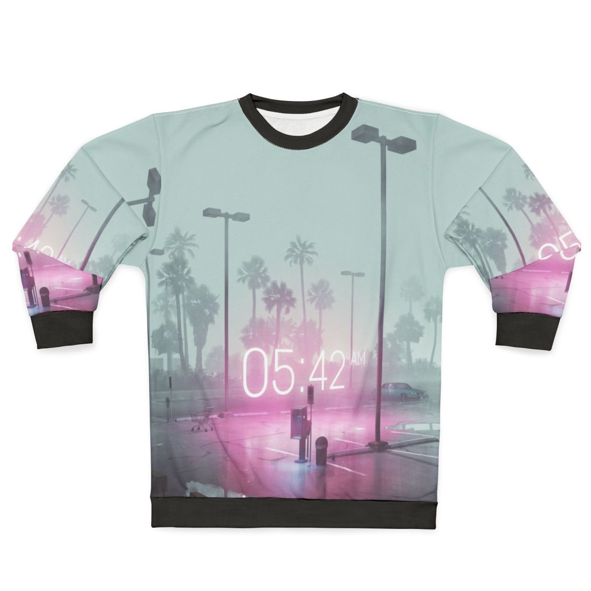 Vaporwave synthwave retrowave sweatshirt with neon and retro design