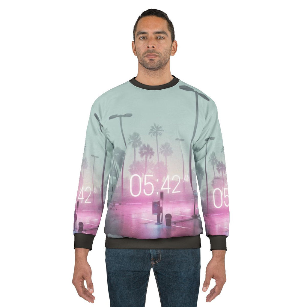 Vaporwave synthwave retrowave sweatshirt with neon and retro design