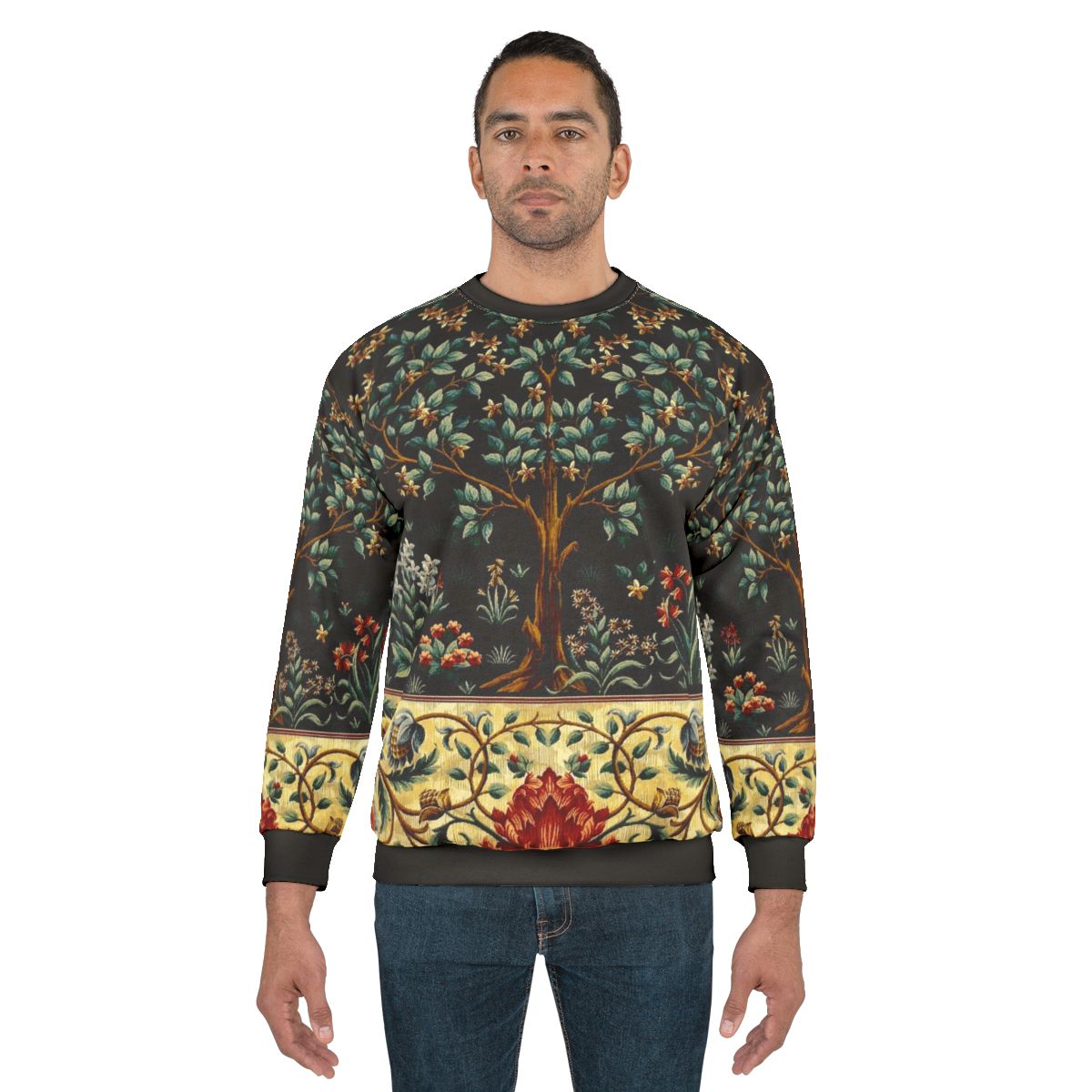 Midnight floral tree of life design sweatshirt
