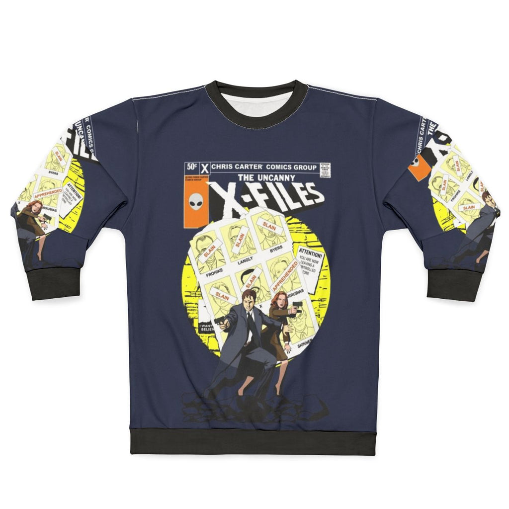 X-Files Sweatshirt with Mulder and Scully Characters