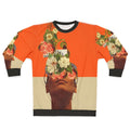 Unexpected vintage sweatshirt with pop art and retro floral design