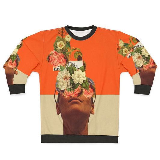 Unexpected vintage sweatshirt with pop art and retro floral design