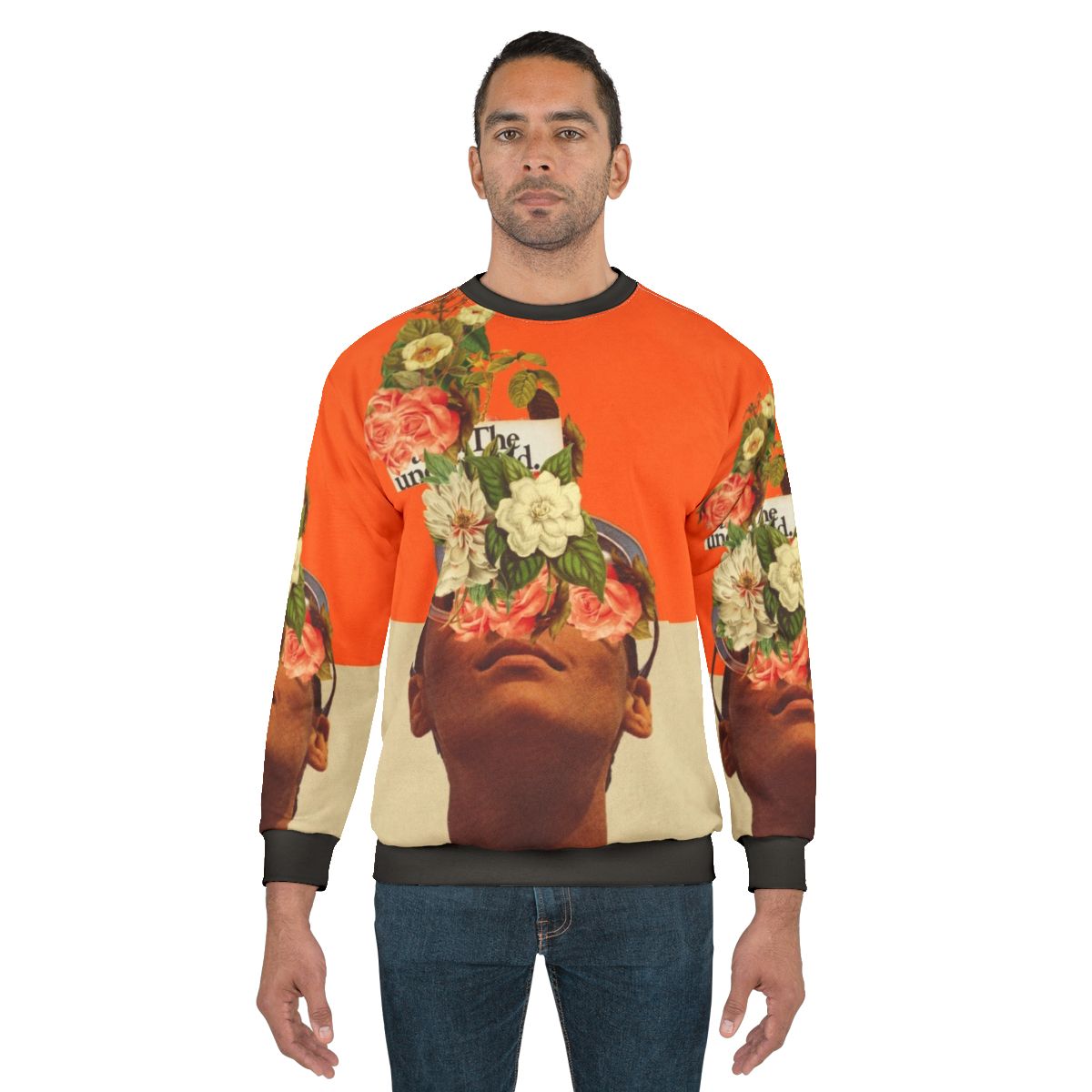 Unexpected vintage sweatshirt with pop art and retro floral design