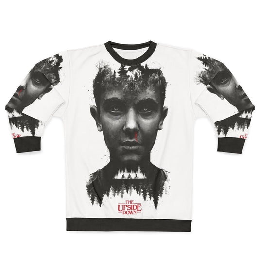 Stranger Things Eleven 11 Surreal Black & White Art Sweatshirt