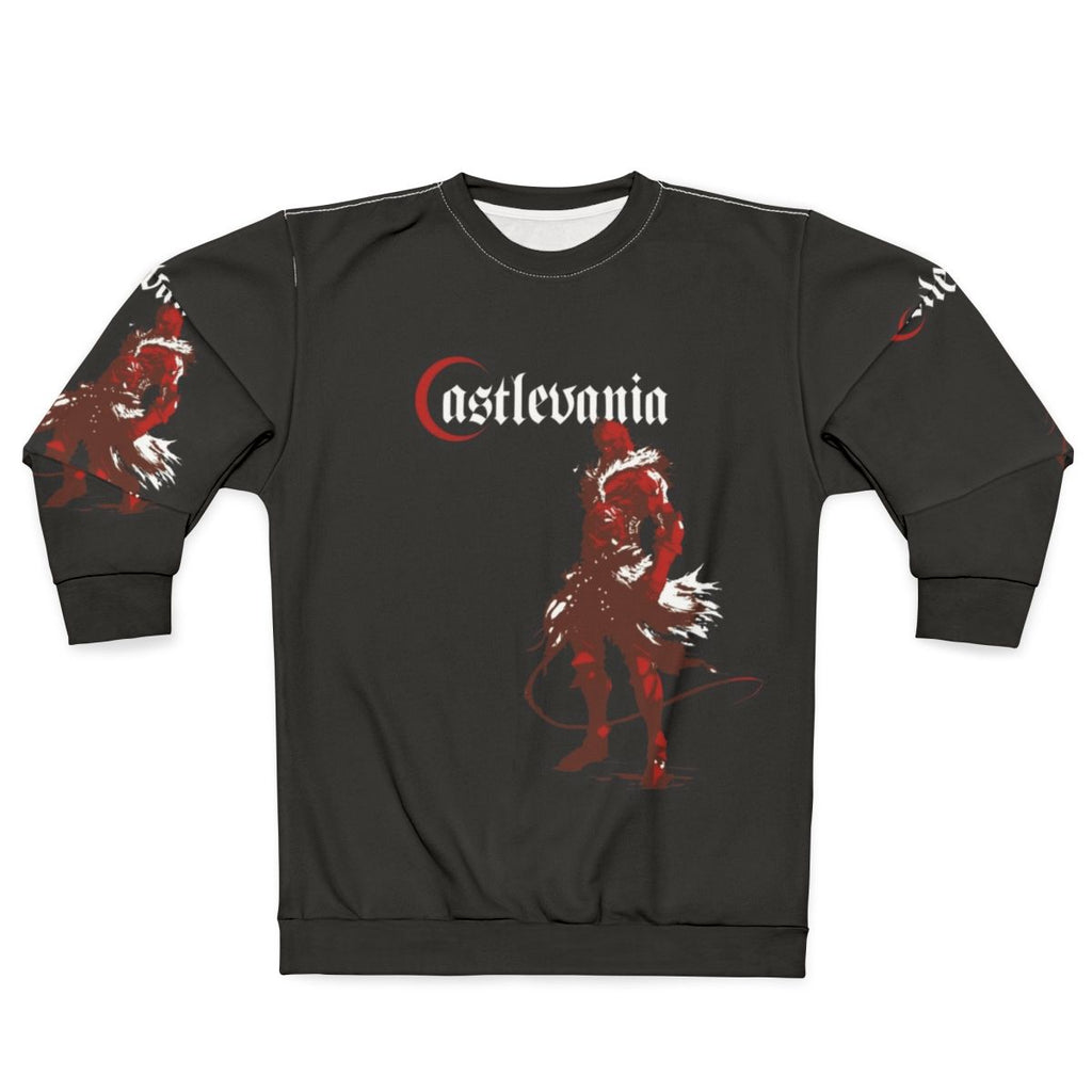 Castlevania inspired "The Vampire Killer" sweatshirt featuring Simon Belmont and his iconic whip