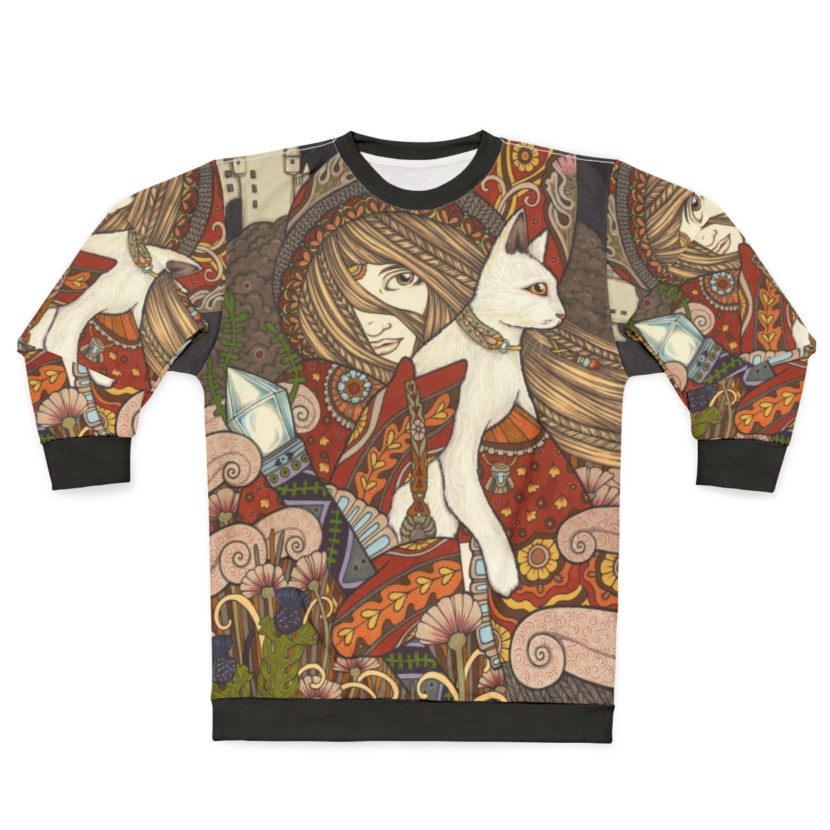 Visionary Tarot Sweatshirt with Magical Symbols
