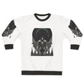 "The Walker Between Realms" gothic-style horror sweatshirt featuring an alien-inspired design