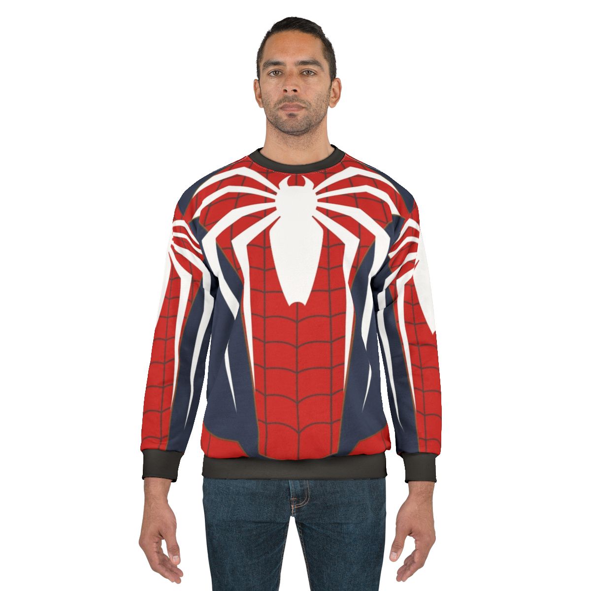 Spider Man Inspired Sweatshirt with Web Design