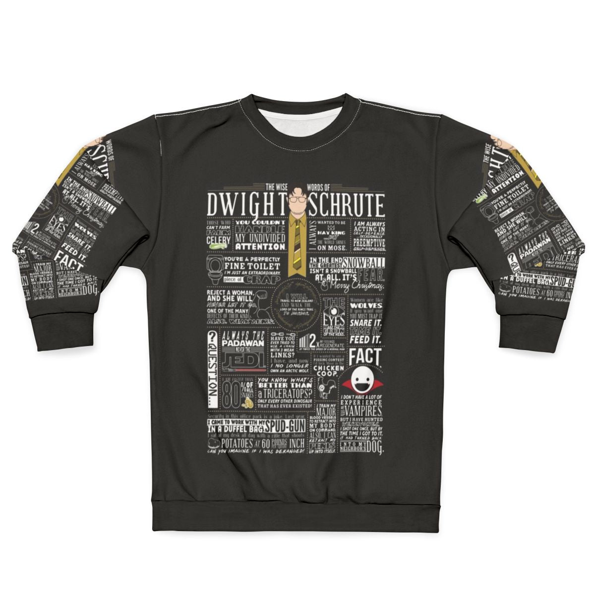 The Office Dwight Schrute Wise Words Dark Sweatshirt
