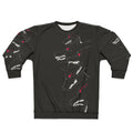 Fierce wolf pack graphic on black sweatshirt