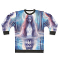 Mystical wolf sweatshirt with pastel forest design