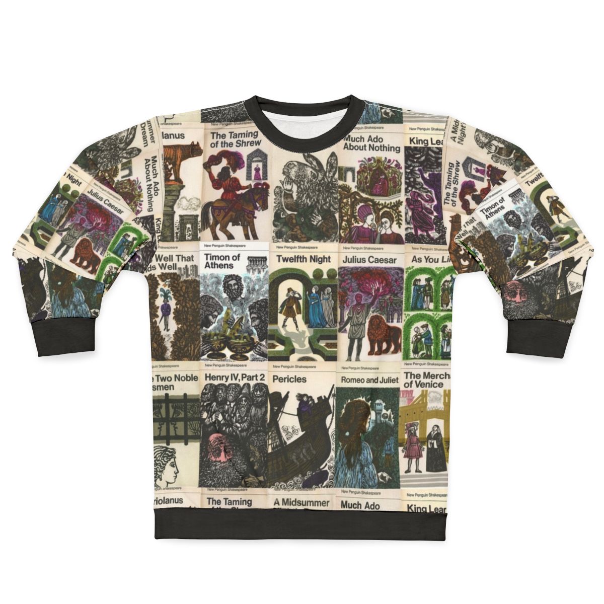 Vintage Shakespeare book cover design sweatshirt