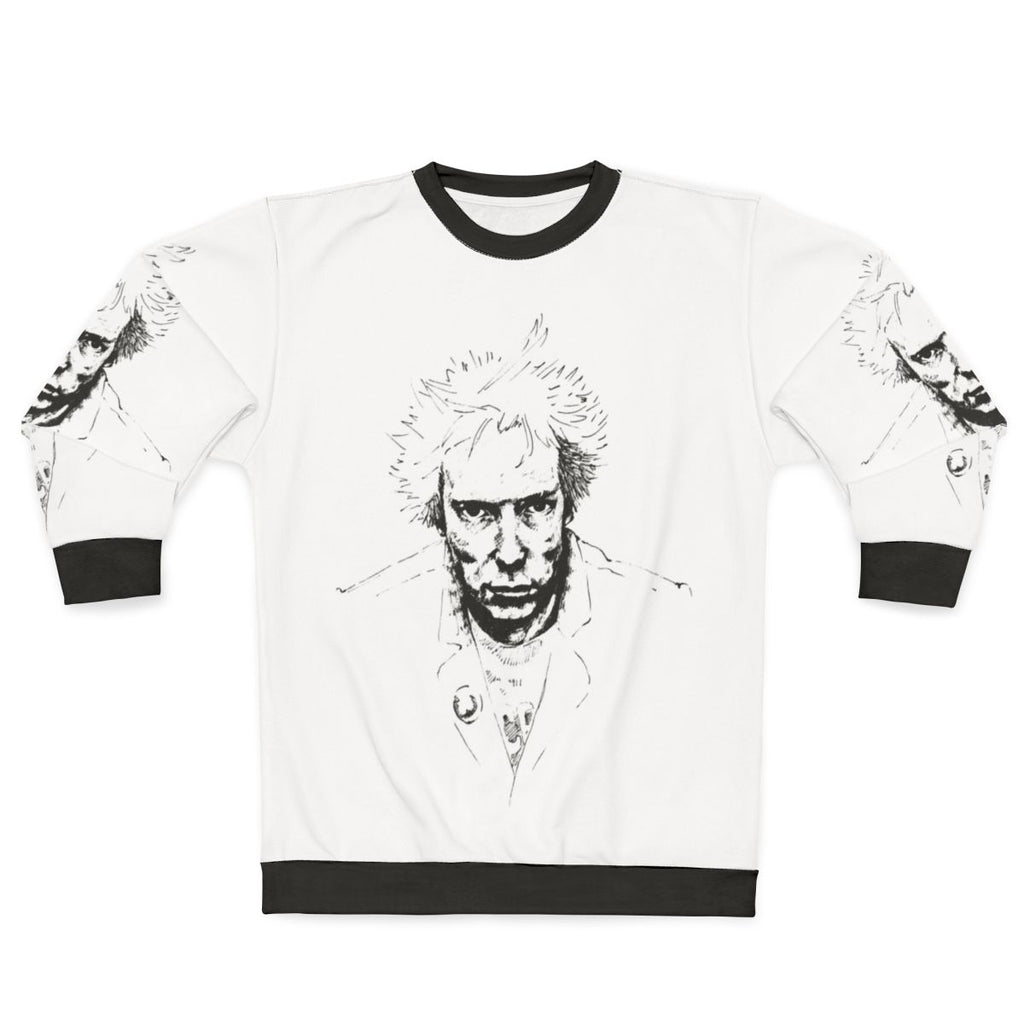 Punk rock 'The World Is Rotten' sweatshirt with anarchist design