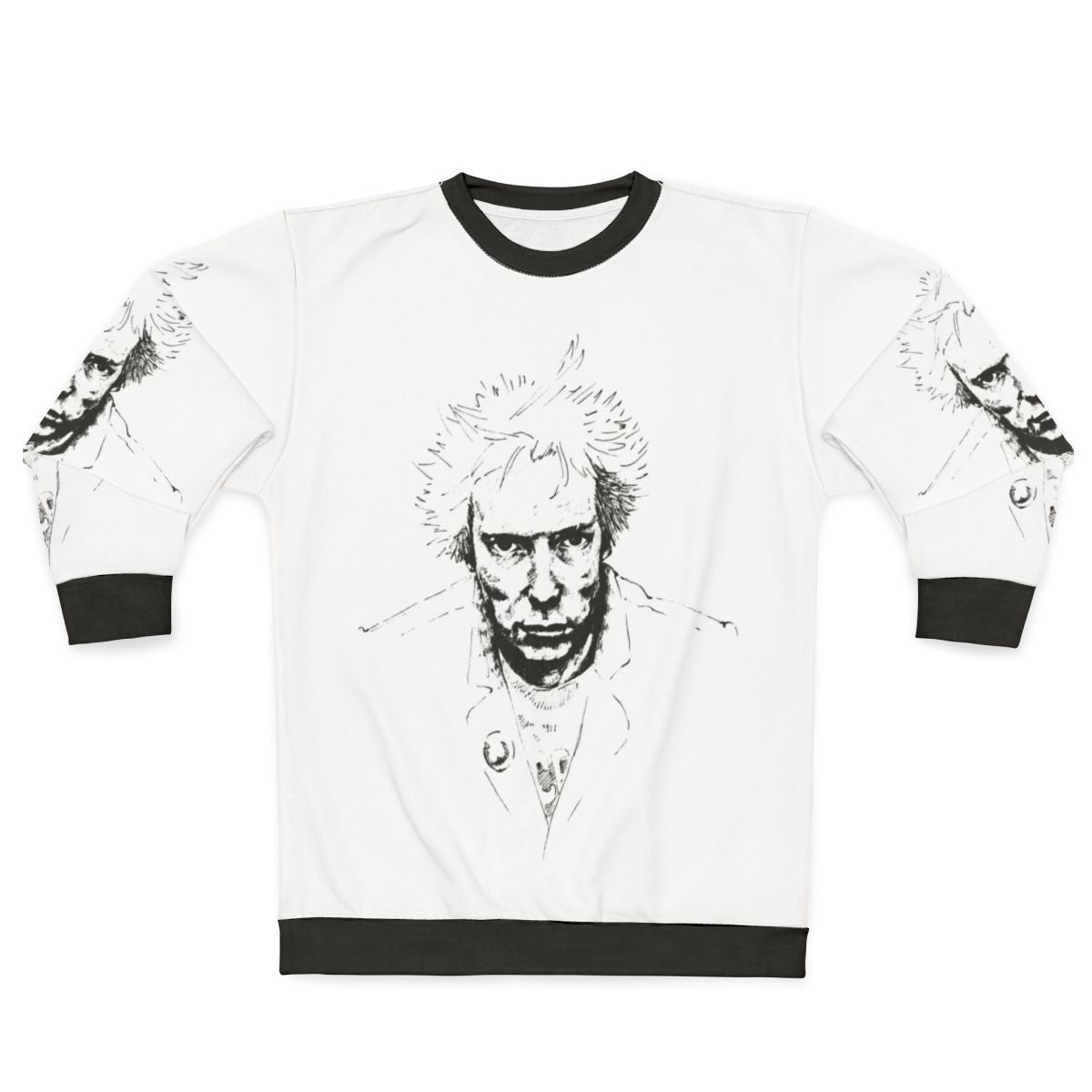 Punk rock 'The World Is Rotten' sweatshirt with anarchist design