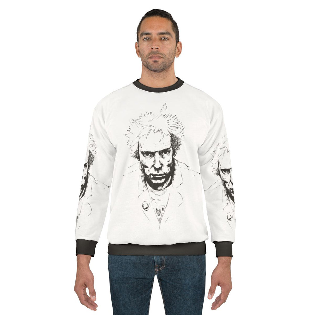 Punk rock 'The World Is Rotten' sweatshirt with anarchist design