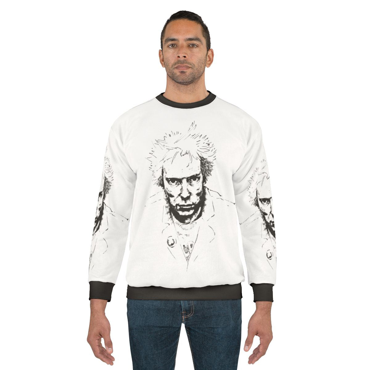 Punk rock 'The World Is Rotten' sweatshirt with anarchist design