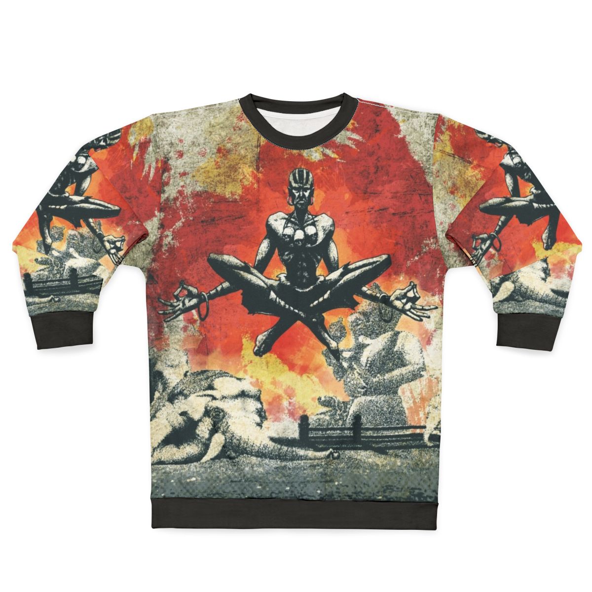 The Yoga Master Sweatshirt featuring a minimalist Street Fighter Dhalsim design