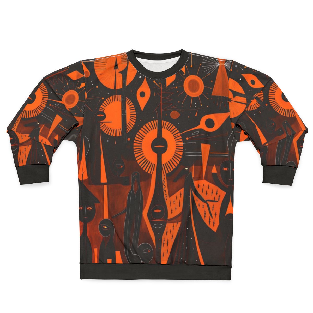 Them Suns Have Eyes Gods Animals And Us Sweatshirt with Woodcut Native American Design