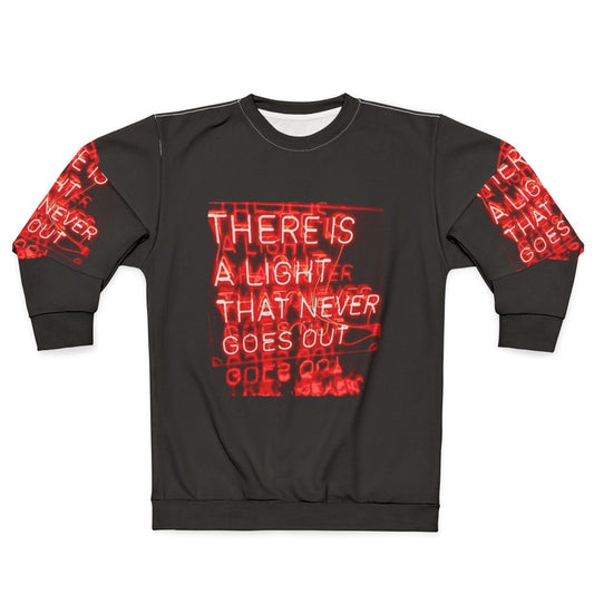The Smiths "There Is A Light That Never Goes Out" neon lights graphic sweatshirt
