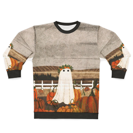 Vintage ghost in pumpkin patch sweatshirt
