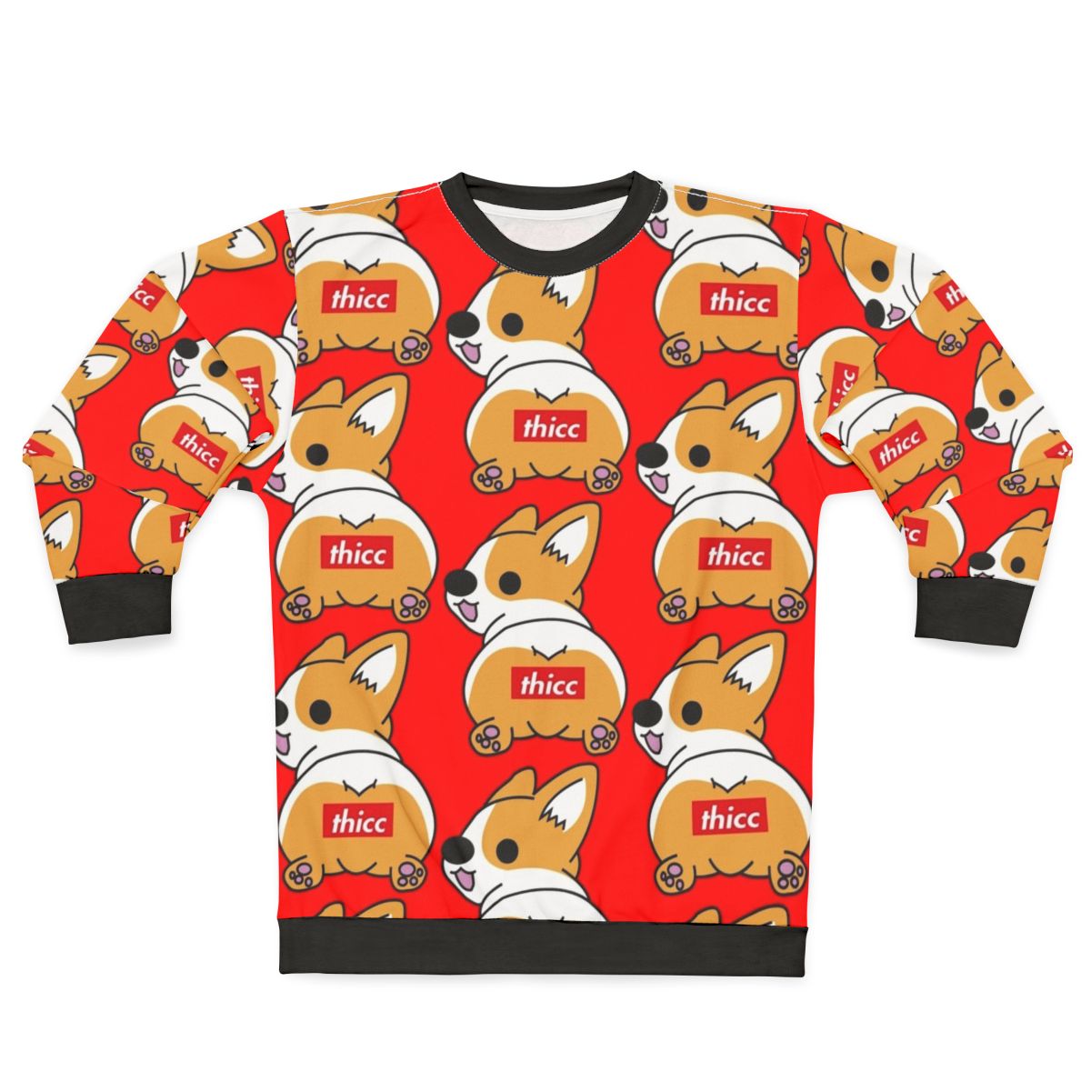 Thicc Corgi Butt Funny Dog Lover Sweatshirt