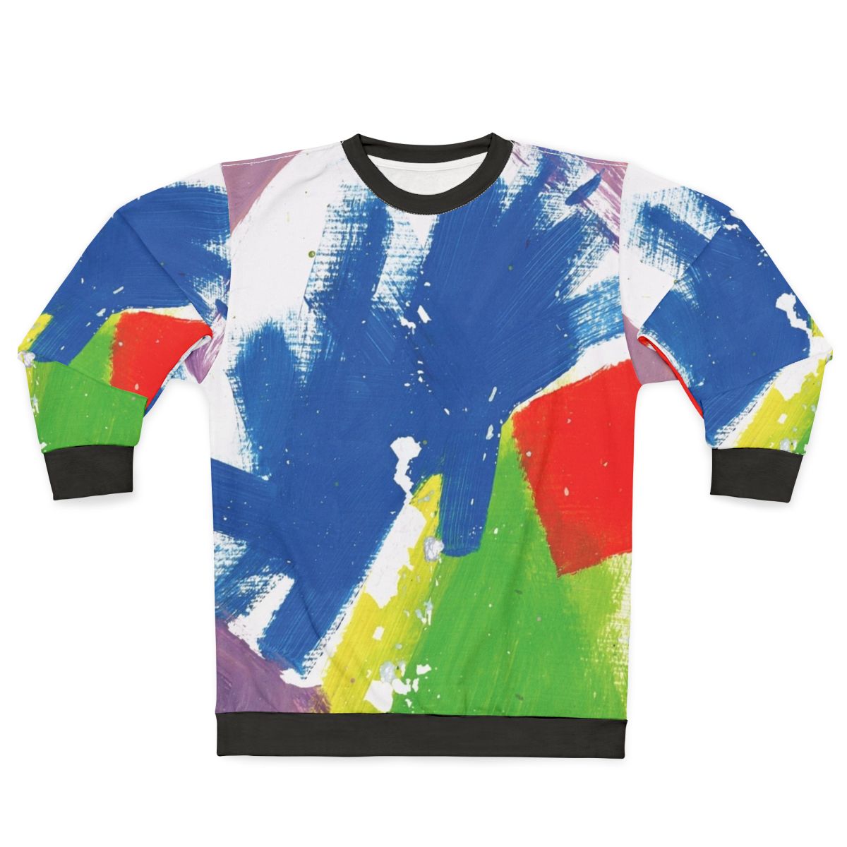 Alt-J Band Sweatshirt with Colorful Psychedelic Album Cover Design