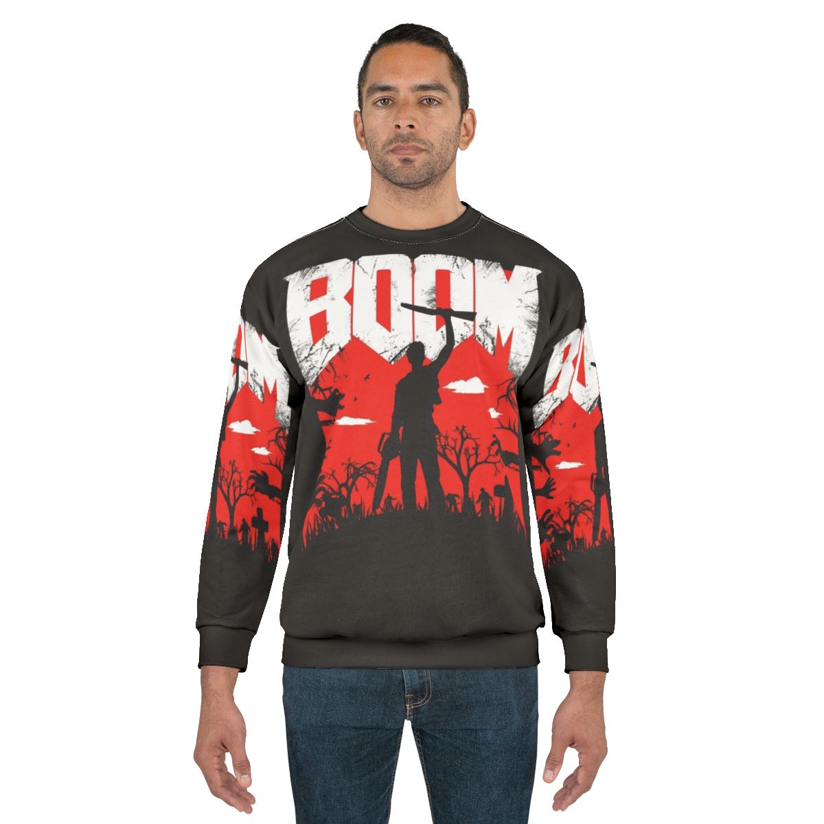 Ash Williams "This Is My Boomstick" Evil Dead Horror Pop Culture Sweatshirt