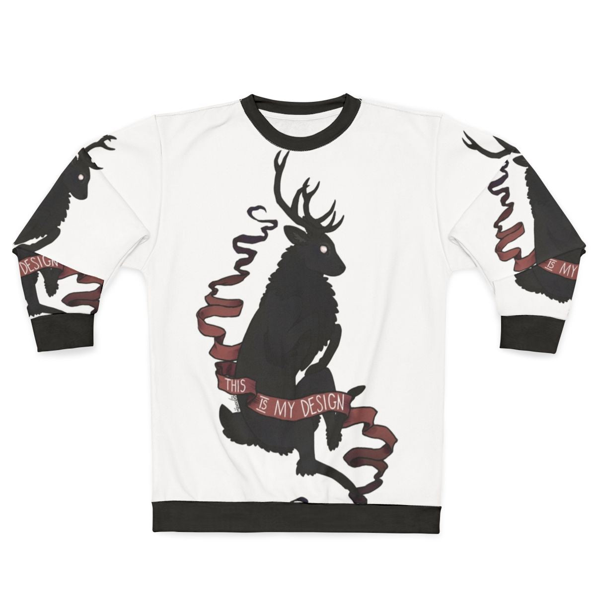Stag design sweatshirt with "This Is My Design" text