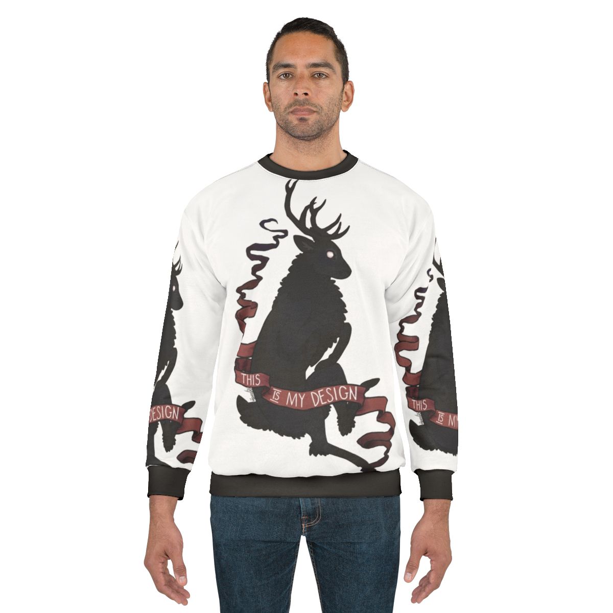 Stag design sweatshirt with "This Is My Design" text