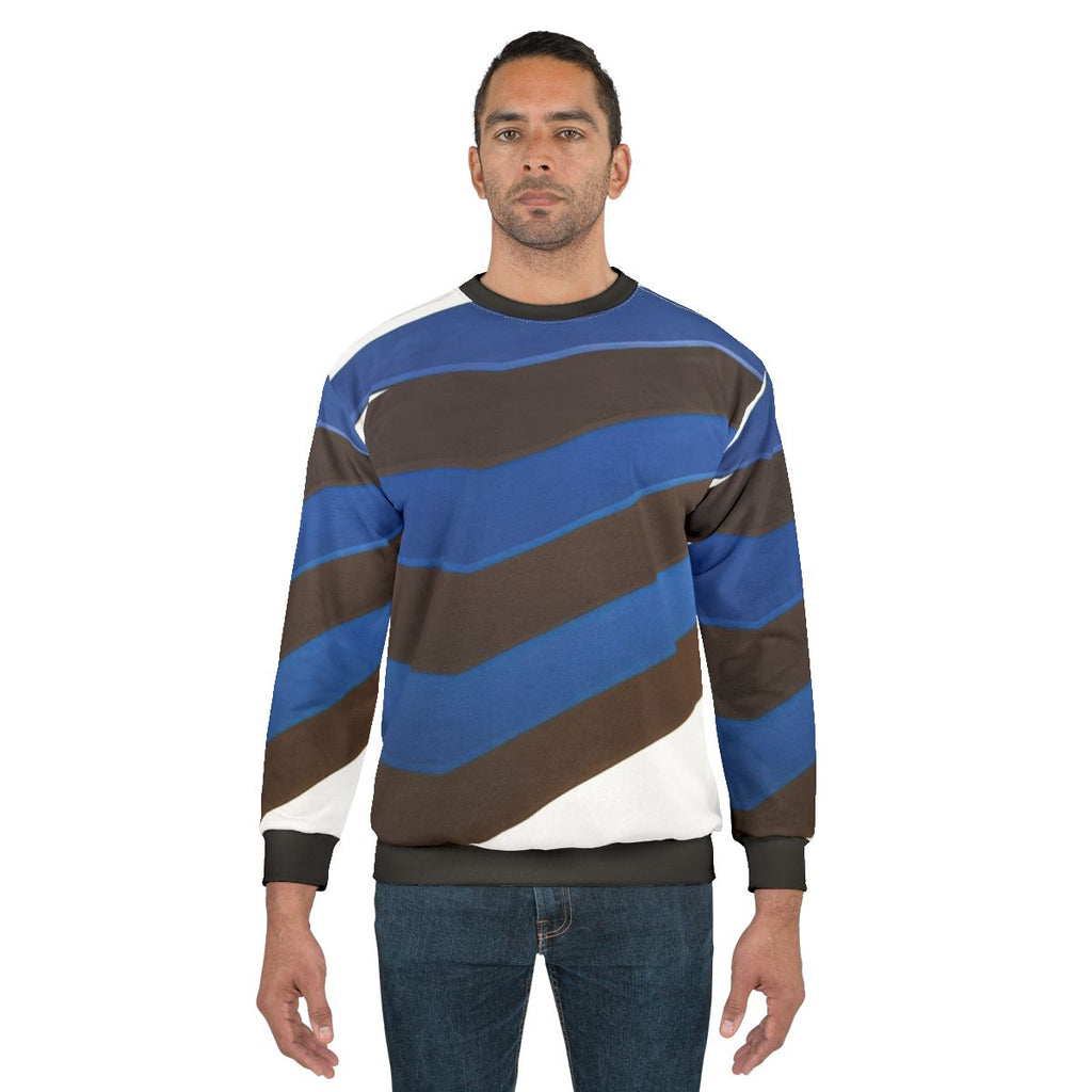 Thomas Downing Abstract Sweatshirt with Geometric Patterns