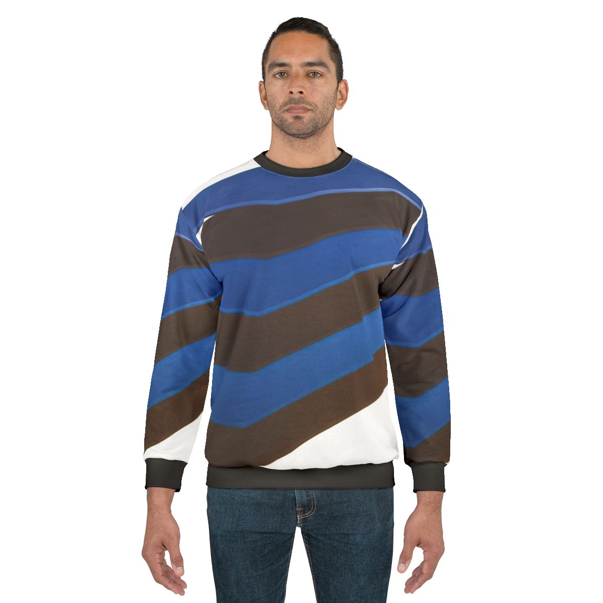 Thomas Downing Abstract Sweatshirt with Geometric Patterns