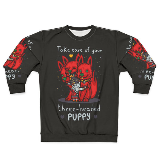 Three Headed Puppy Sweatshirt, Hades Game Merchandise