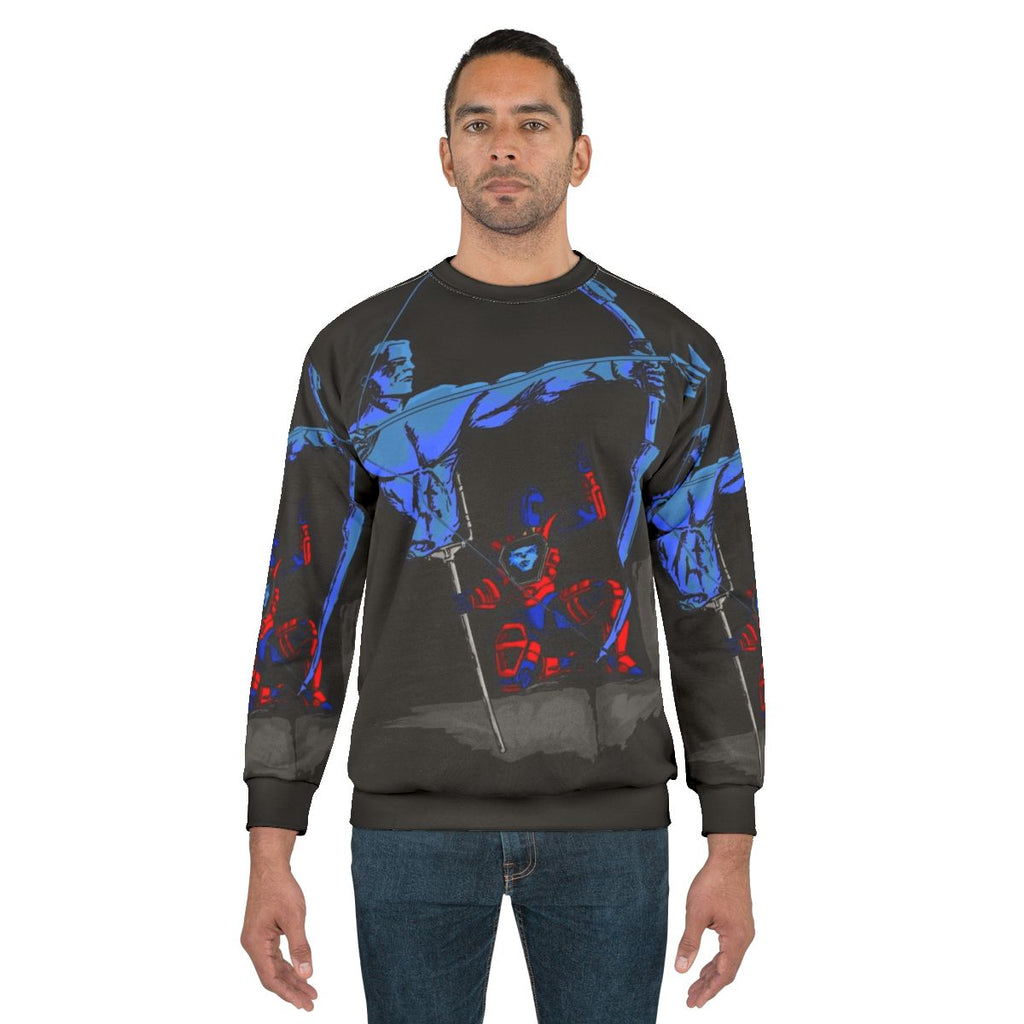 Three Suns Aligned Sweatshirt with Cryotec and Retro Visionaries Graphic