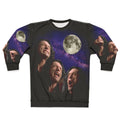 Three Wiseau Moon Sweatshirt with Tommy Wiseau, The Room, and Disaster Artist Meme Design