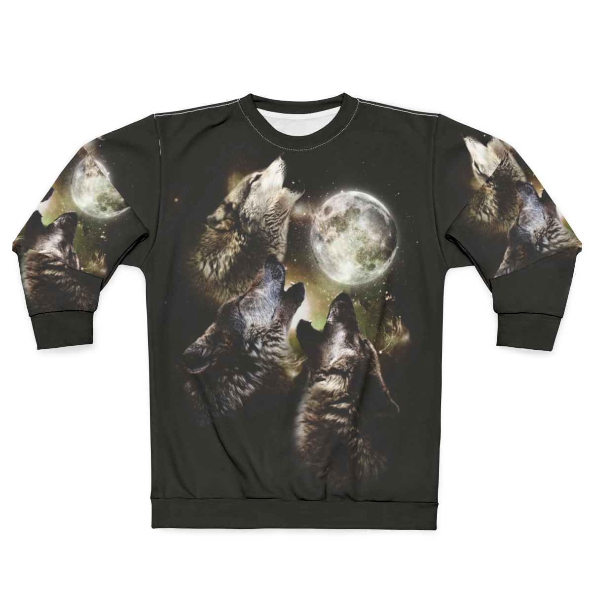 Three Wolves Howling at the Moon Sweatshirt