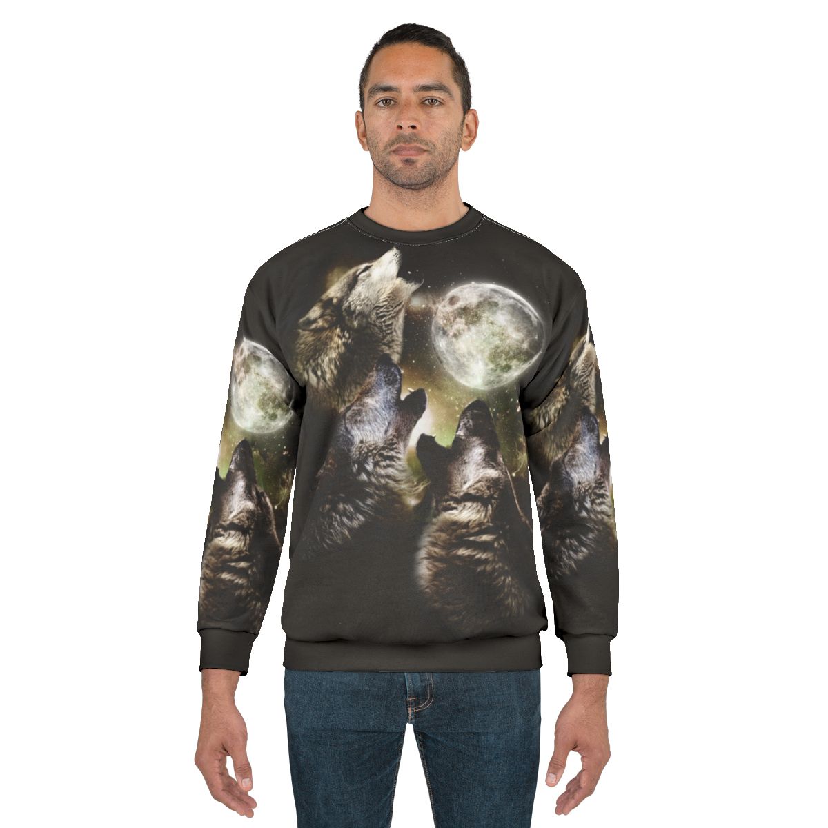 Three Wolves Howling at the Moon Sweatshirt