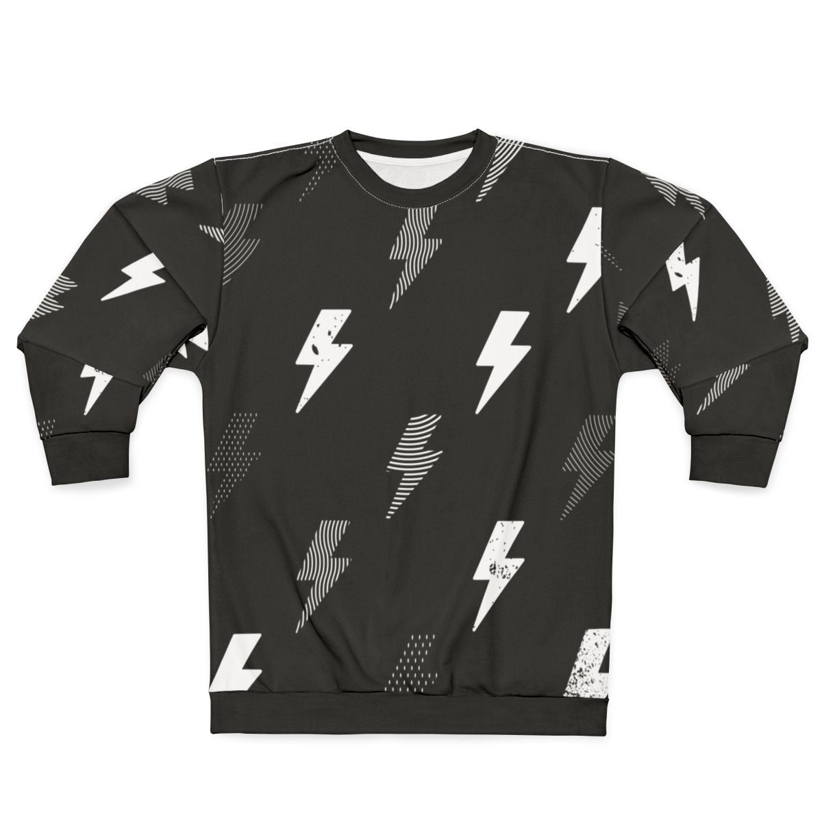 Bold Thunder Pattern Geometric Sweatshirt