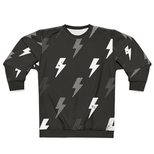 Bold Thunder Pattern Geometric Sweatshirt