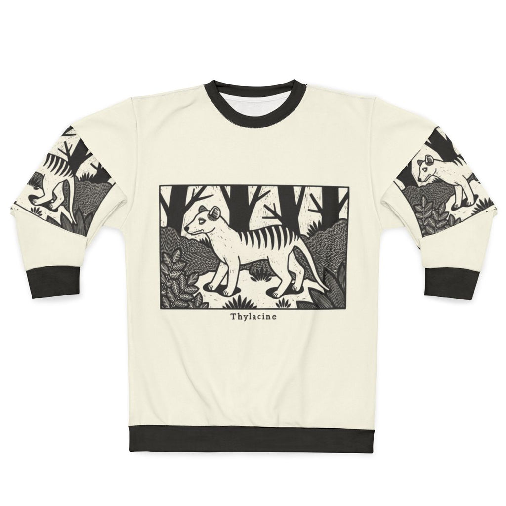 Thylacine Woodcut Design Sweatshirt