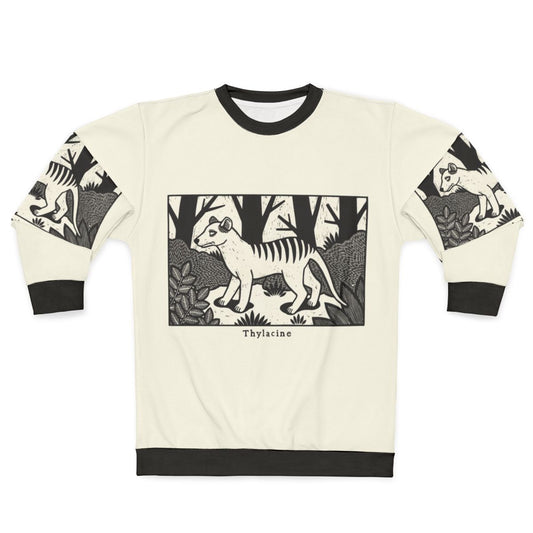 Thylacine Woodcut Design Sweatshirt
