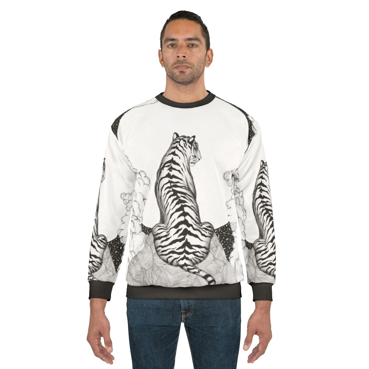 Magical tiger moon sweatshirt design