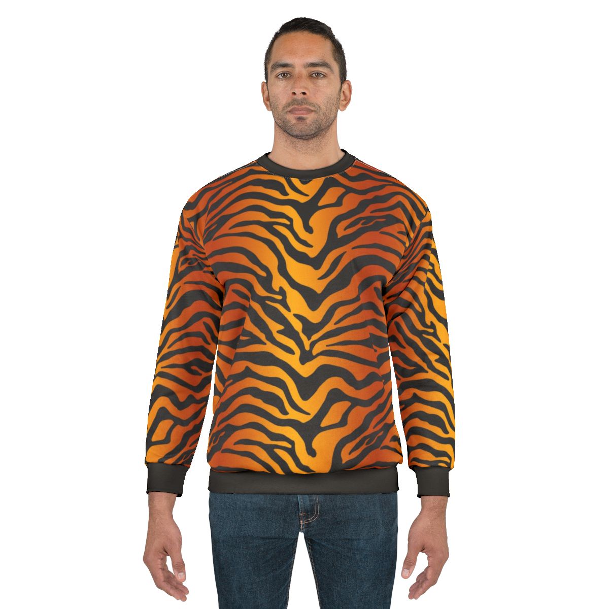 Tiger stripe print sweatshirt