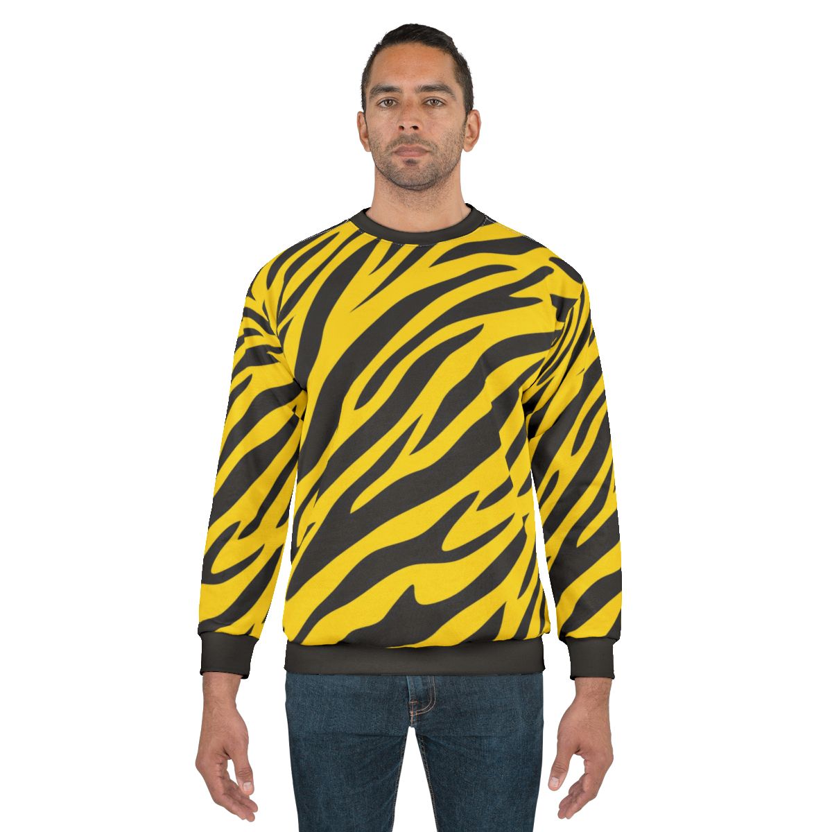 Tiger Stripes Pattern Graphic Sweatshirt